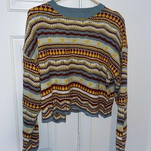 Women's Multicolor Aztec small sweater